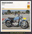 1952 HARLEY DAVIDSON MODEL K Atlas Motorcycle SPEC CARD