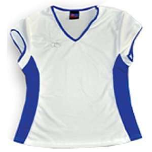  New Jersey Cap Sleeve Womens Custom Lacrosse Jerseys WHITE 
