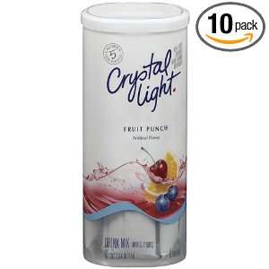 Crystal Light Fruit Punch Drink Mix 12 Quart 2.04 Ounce Canister (Pack 