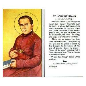 John Neumann Prayer Card
