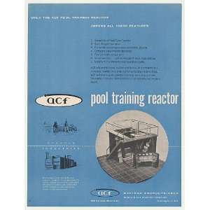  1958 ACF Nuclear Products Pool Training Reactor Print Ad 