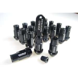 ZERG Industries BLACK LUG NUTS 12x1.5mm 20pcs. Civic Integra RSX 