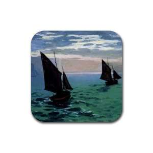 Le Havre Exit the Fishing Boats From the Port By Claude Monet Coasters 