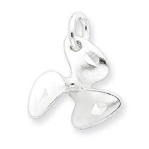  Sterling Silver 3D D/C Boat Propeller Charm Jewelry