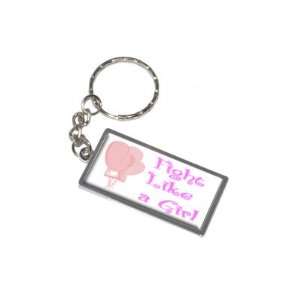  Breast Cancer Gloves Fight Like a Girl   New Keychain Ring 