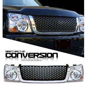   Chromed Headlight / Black Punch Hole Grille With Headlight Performance