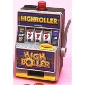  High Roller Mechanical Slot Machine Bank W/ Real Spinning 