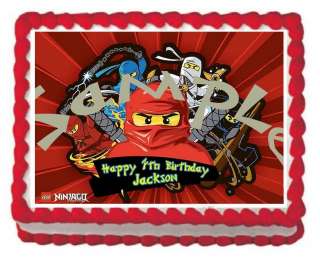 Sheet Legos Ninjago Edible Frosting Cake Birthday Image Party 