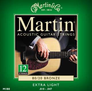 Martin M180 Extra Light Acoustic Guitar Strings  