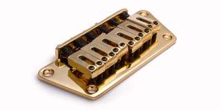 TRAPEZOID HARD TAIL BRIDGE 18K Gold Plated FOR ELECTRIC GUITAR NEW 