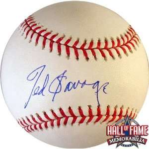 Ted Savage Autographed/Hand Signed Rawlings Official MLB Baseball