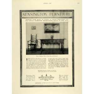  1927 Ad Kensington Furniture Jacobean Queen Anne Decor 
