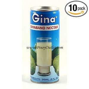 Gina Guyabano Nectar 240ml (Pack of 10) Grocery & Gourmet Food