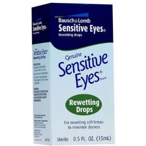 Bausch and Lomb Sensitive Eyes Rewetting Drops for Soft Contact Lenses 