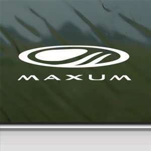  Maxum White Sticker BAYLINER Car Laptop Vinyl Window White 