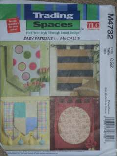 McCalls 4732 Easy Wall Hangings From Trading Spaces  