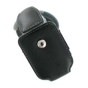  Black Vertical Leather Pouch for Motorola H500 H700 H710 