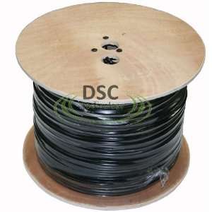  RG59 Siamese Coax Cable 1000ft 18/2 Spool Black 