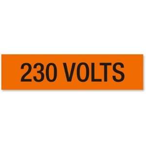  230 Volts, Large (2 1/4 x 9) Label