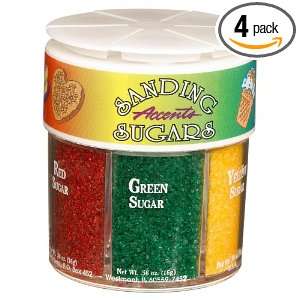 Dean Jacobs 6 Sanding Sugar Accents, Regular, 3.36 Ounce Jars (Pack of 