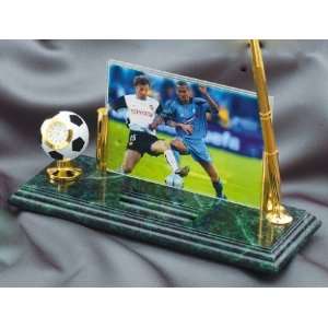  Soccer Clock, Picture, & Pen Desk Set