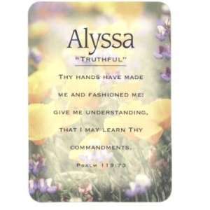   of Alyssa   Name Cards with Scripture   Pack of 4 