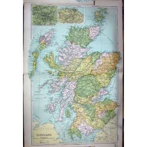 MAP 1907 SCOTLAND EDINBURGH GLASGOW ORKNEY ISLANDS