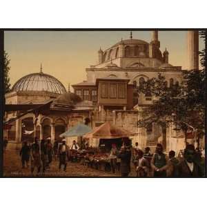  Photochrom Reprint of Mosque and street, Scutari 