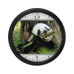  Wall Clock Panda Bear Eating 