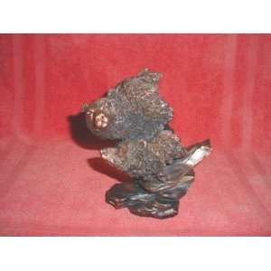  Bronzetone Bear Heads Figurine 