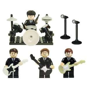  4 Beatles with Instrument Custom 2 Mini Figurines   John Paul 