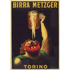  BEER BIRRA METZGER TORINO ITALY ITALIA ITALIAN LARGE 