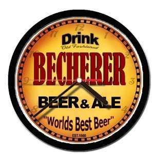  BECHERER beer and ale cerveza wall clock 