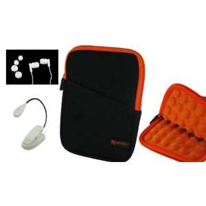  3n1 Super Bubble Neoprene Sleeve Case with LED Clip On Book Light 