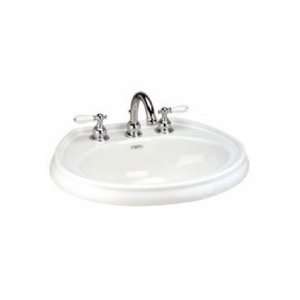  Mansfield Self Rimming Oval Lavatory W/ 8 Faucet Center 