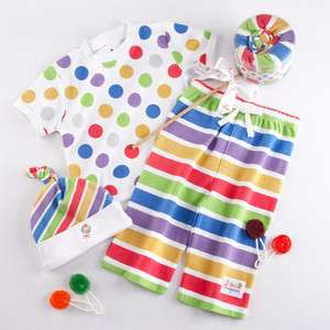 NEW Baby Boys Girls 0 3 6 month Lolly Pop Outfit Shirt Pants Hat 