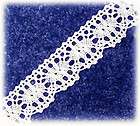 LOVELY WHITE COTTON/CLUNY LACE TRIM/CROCHET 1 1/4 WIDE