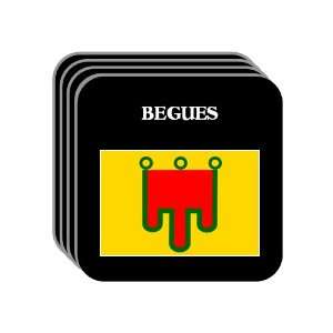  Auvergne   BEGUES Set of 4 Mini Mousepad Coasters 