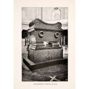  1902 Halftone Print Napoleon Casket Tomb Resting Place Les 