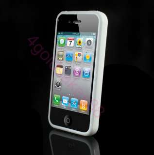   HOT Bumper Frame Case Silicone With Side Button For Apple iPhone 4S 4G