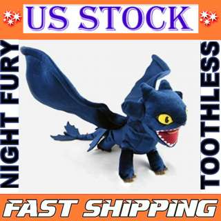 How To Train Your Dragon Night Fury Toothless Plush Dark Blue New 