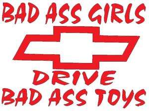 Chevrolet Chevy bad girls toys vinyl truck sticker 355  