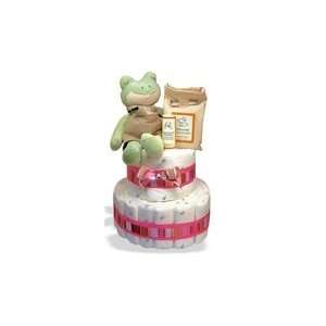Organic Baby Ben 2 Tier Froggie Diaper Cake or Centerpiece   (3 Colors 
