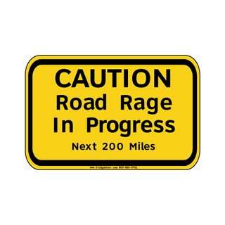  Fridgedoor CAUTION Road Rage In Progress Car Magnet 