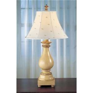    Murray Feiss Turned Wood Tole lamp   Tole Yellow