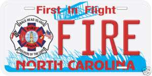 Bald Head Island North Carolina Fire License Plate  