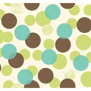 Contemporary Wallpaper Blue And Brown Dots WE70404