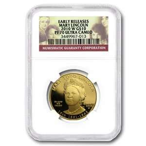   oz Proof Gold Mary Todd Lincoln PF 70 NGC UCAM Toys & Games