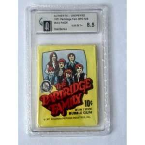 1971 Partridge Family O Pee Chee Unopened Wax Pack GAI Graded 8.5 NM 