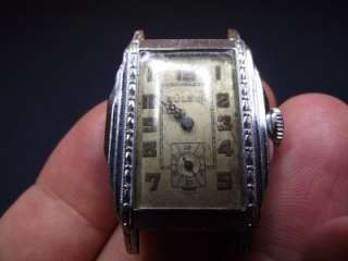 Vintage Bulova Rectangular Art Deco Mens Wrist Watch  